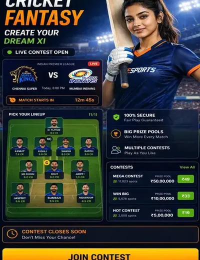 Xwin55 (xwin 55) fantasy cricket & matchday visual 3